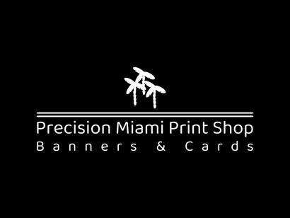 Precision Miami Print Shop Banners & Cards Logo