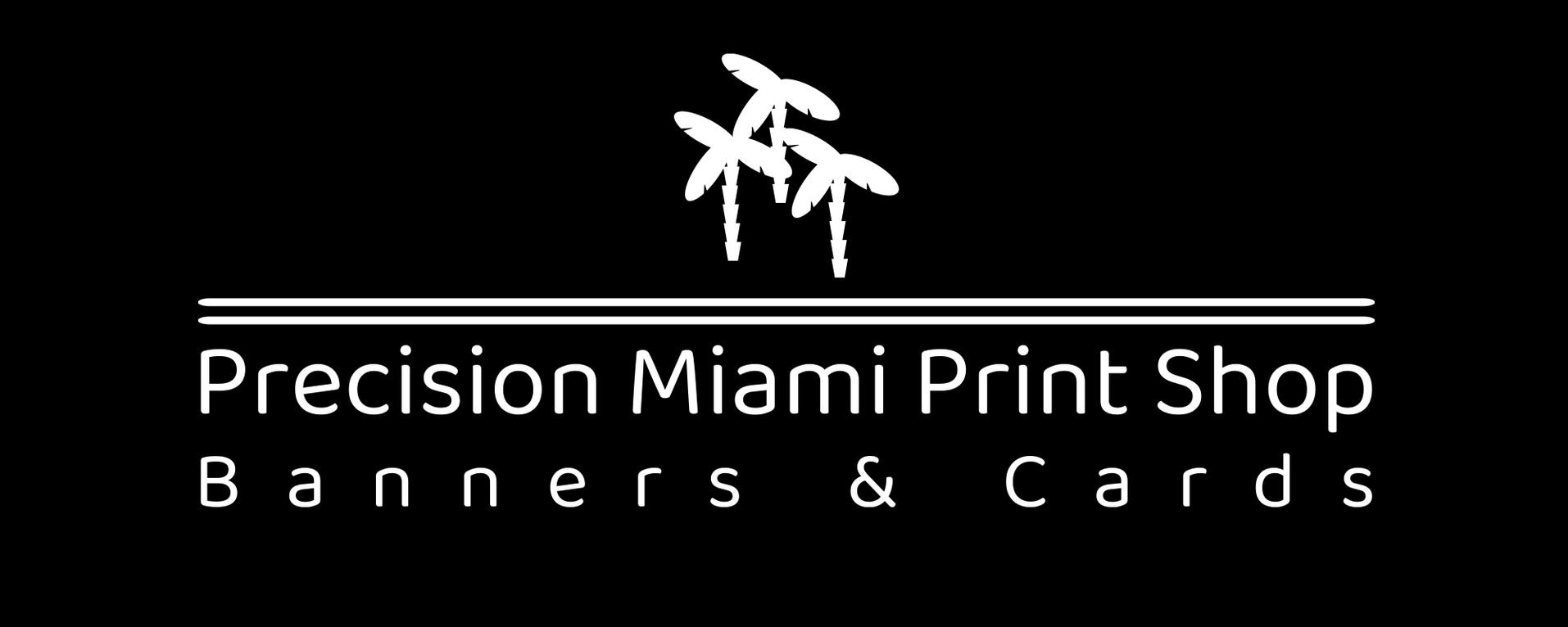 Precision Miami Print Shop Banners & Cards Logo