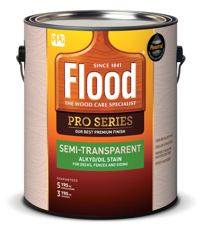 FLOOD® PRO Exterior Semi-Transparent Alkyd/Oil Stain from PPG at 21st Century Paints near Holland, Ohio (OH)