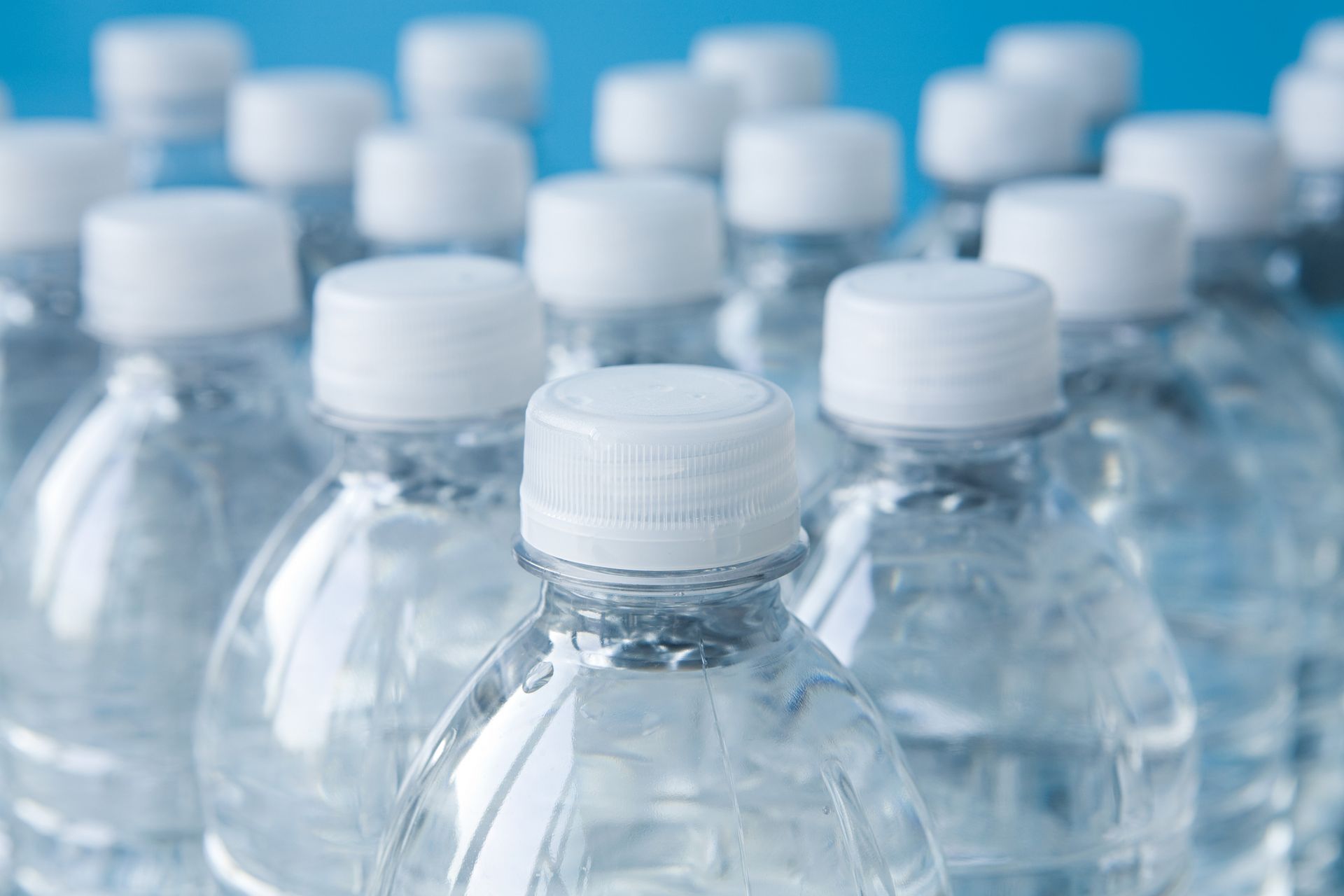 Bottles of mineral water