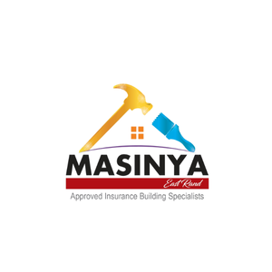 Logo for Masinya East Rand, a building specialist. Features hammer, paintbrush, and text.