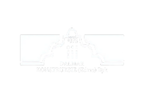 Logo with a mountain range and text: Dalmar Konwersje Bty.