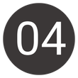 Dark gray circle with the number 