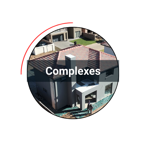 Circle with a house exterior labeled 