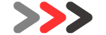 Three right-pointing arrows: gray, red, and black.