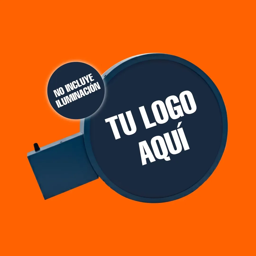 Cartel Saliente Circular 40cm (Sin Iluminación)