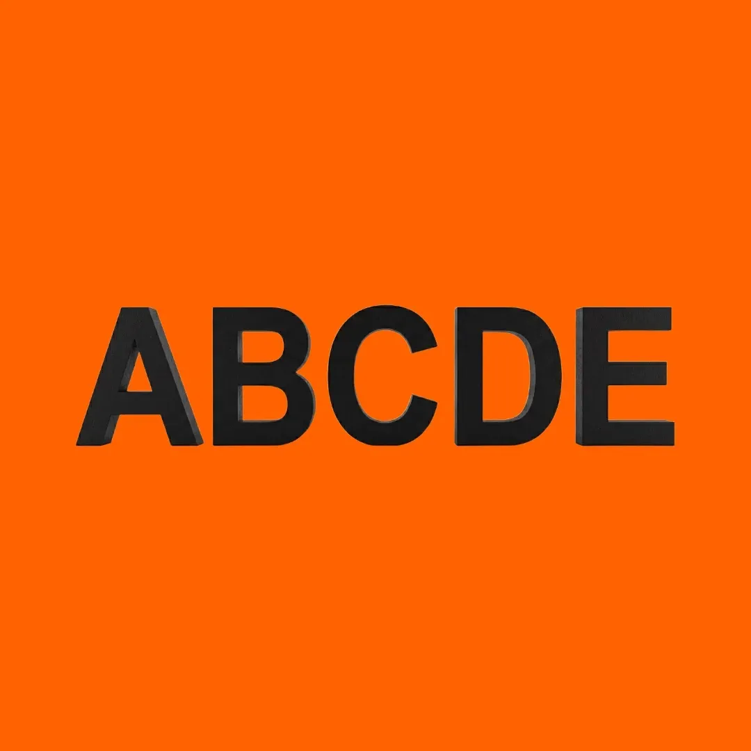 Pack x5 Letras Corpóreas de Polyfan (20 cm)