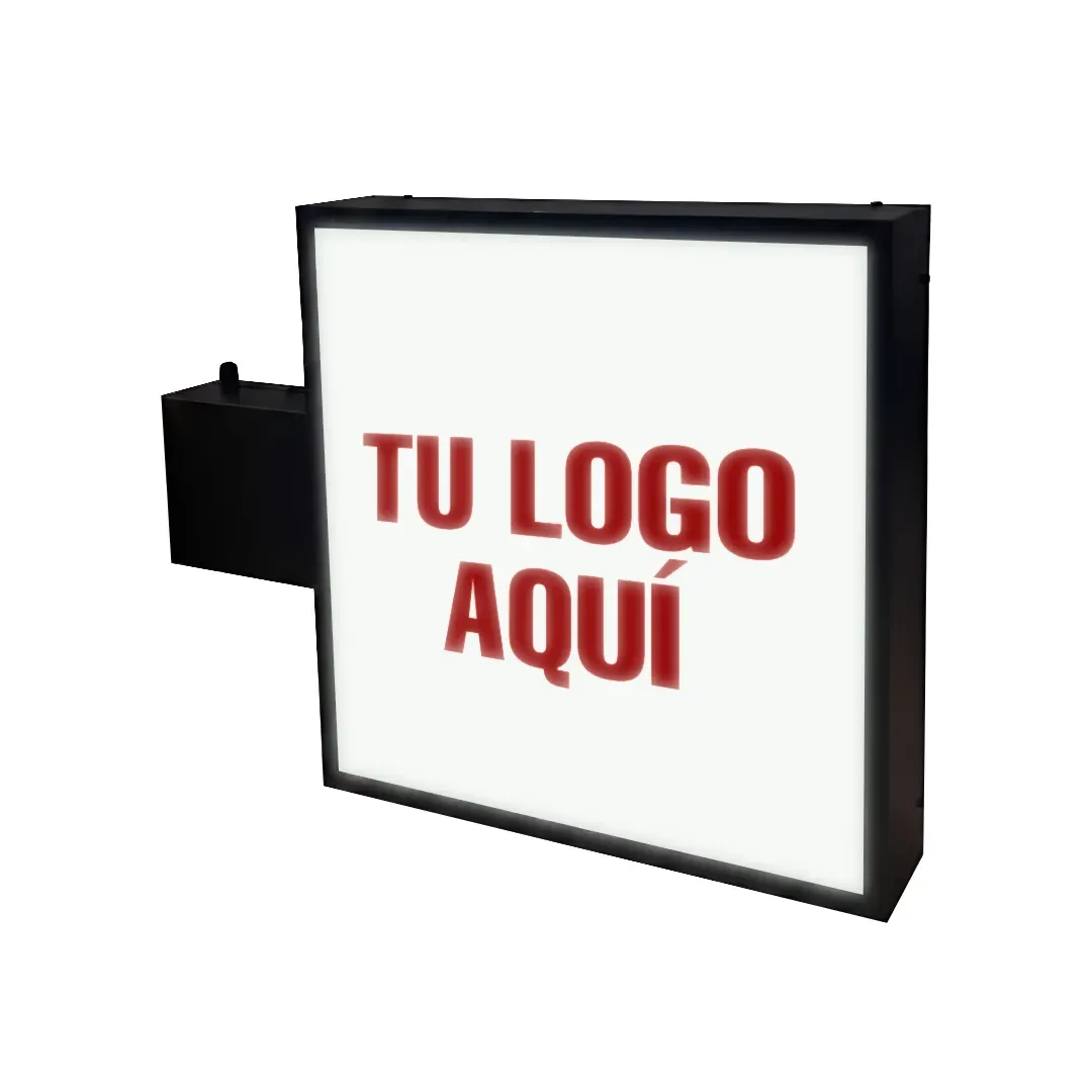 Cartel Saliente Cuadrado 40x40cm (Iluminado)