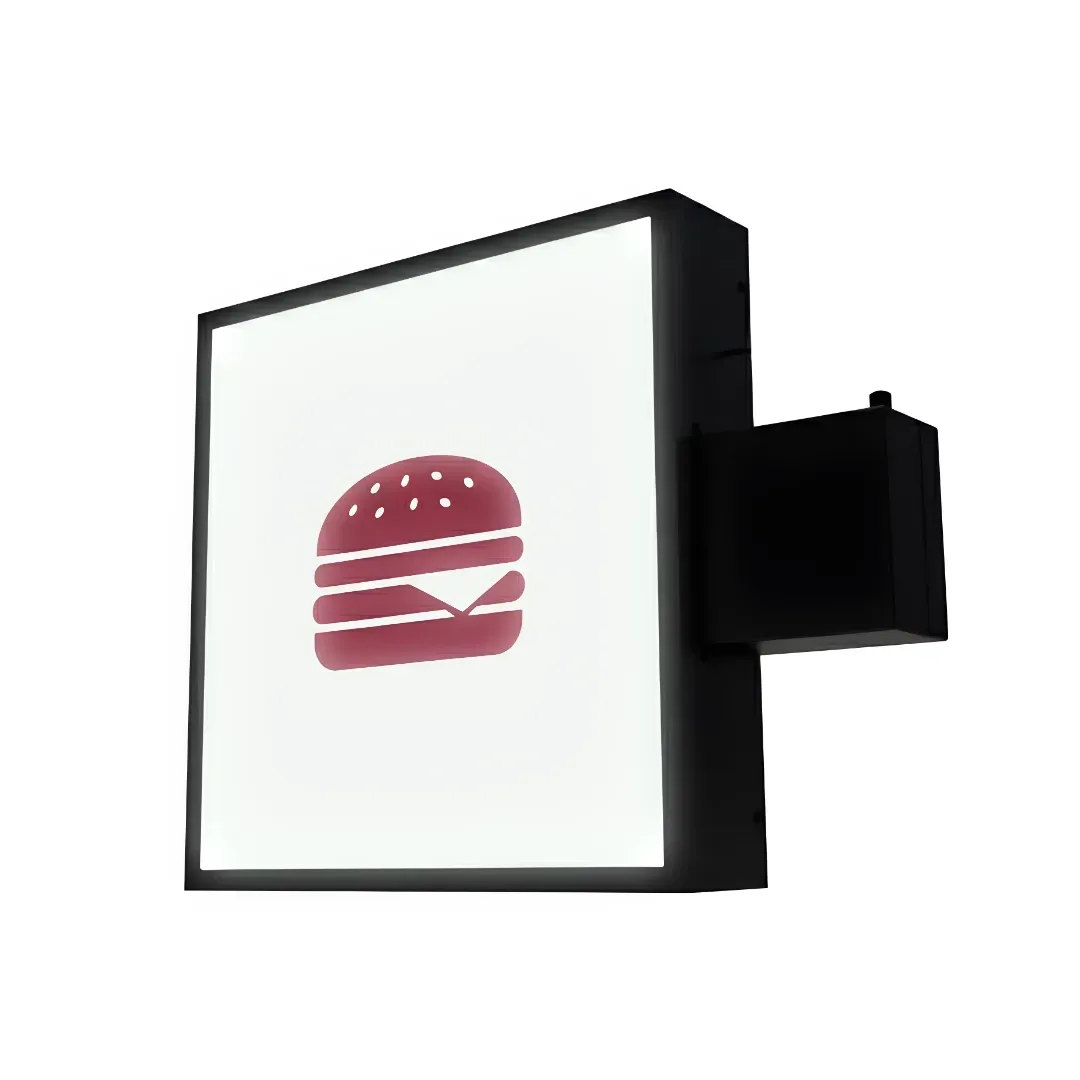 Cartel Saliente Cuadrado 40cm (Iluminado)