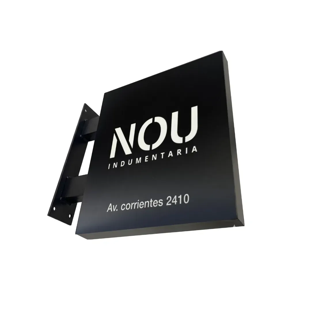 Cartel Saliente Cuadrado 40x40cm (Sin iluminación)