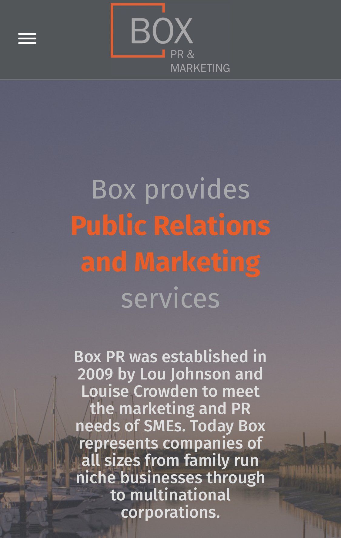 Introducing our wonderful Supporters. Box PR