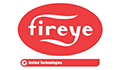 FireEye logo: red oval with white "fireeye" text, and a small red box with "United Technologies" below.