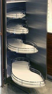 FLYMOON מתקן פינתי נשלף 4 קומת לדלת 45 סמ כרום ניקל