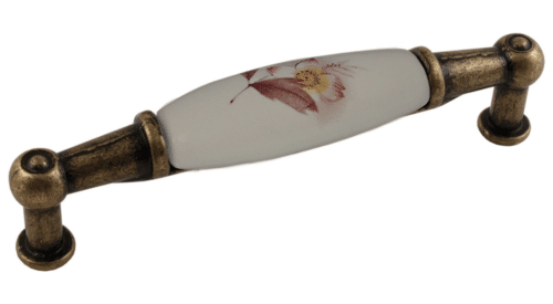 ידית דגם W8087 מידה 96מ”מ פליז עתיק + פורצלן