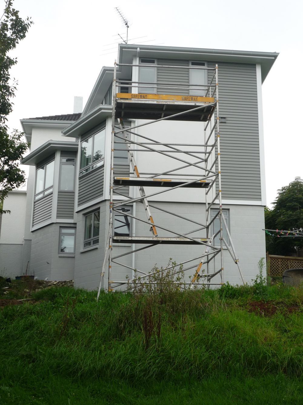 Aluminium scaffolding erected on-site in Auckland