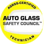 The logo for the agrss-certified auto glass safety council technician.