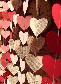 cut out paper hearts retail store