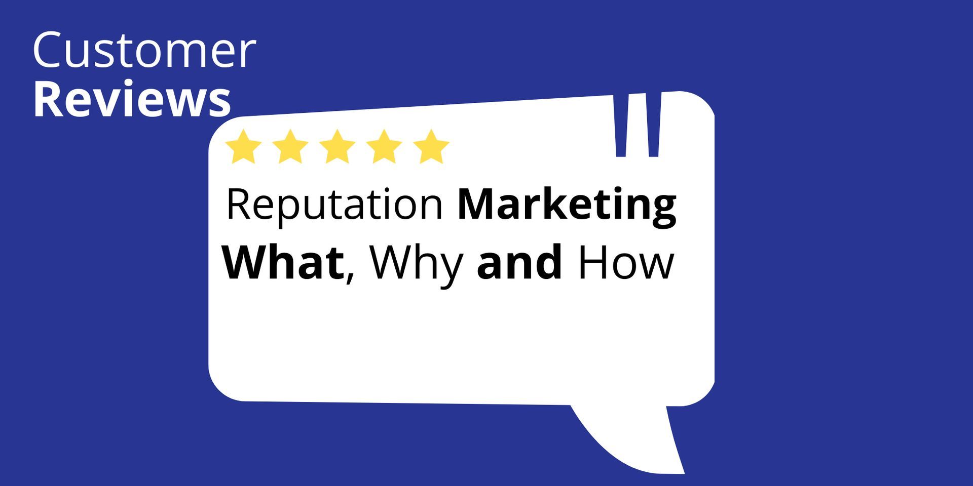 Reputation Marketing: What, Why, and How