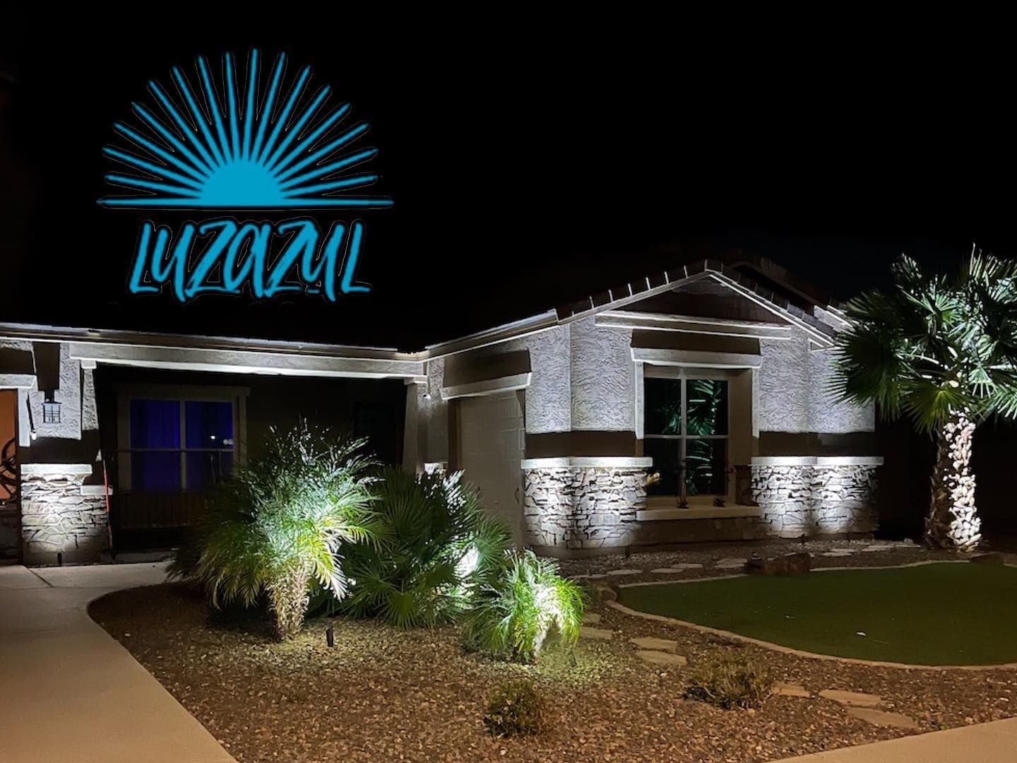 A house with a logo that says luzazul on it