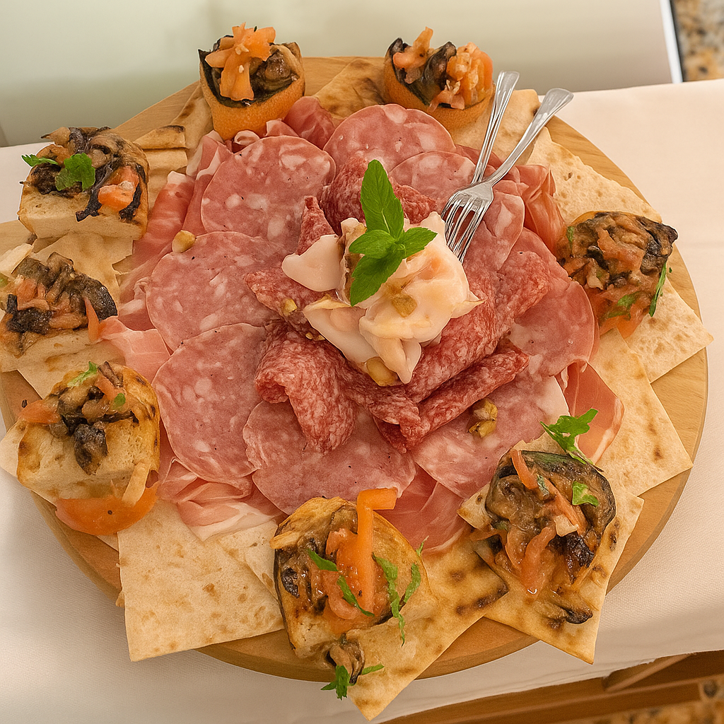 tagliere di salumi molto invitante