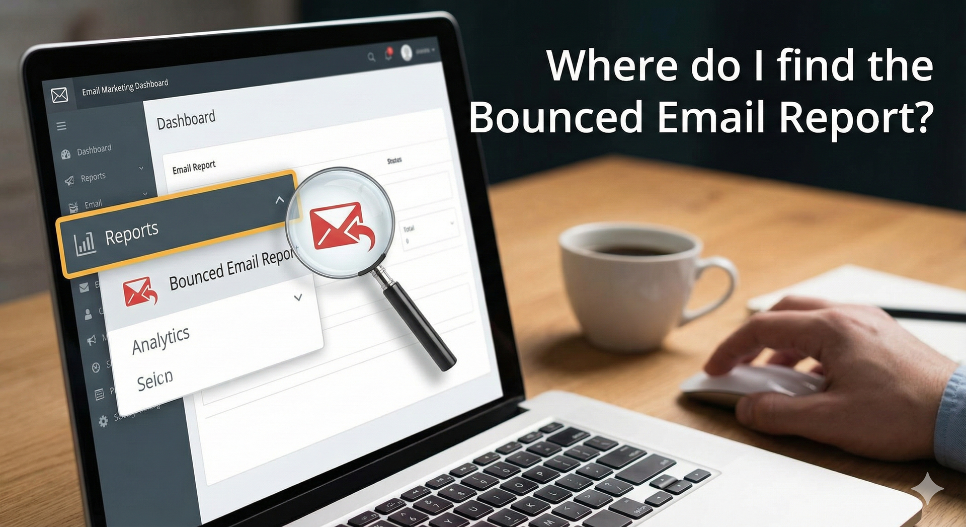 Stylized figures with raised arms, connected by curving lines with circular nodes; blue and gold.