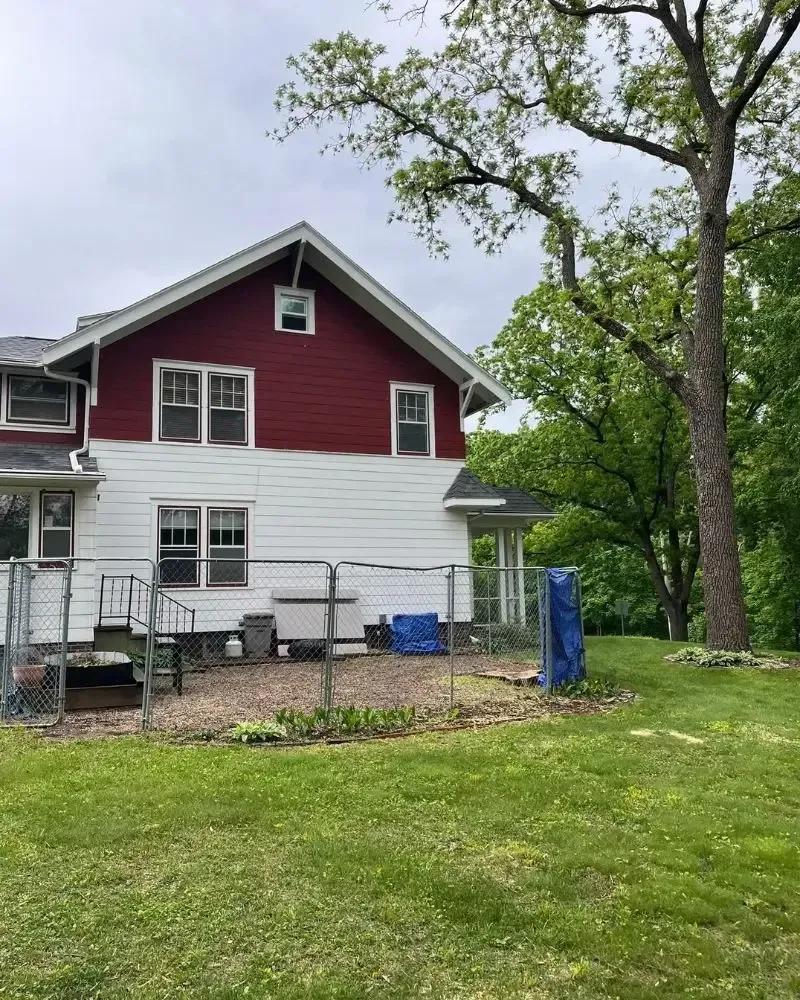 After: hazard tree removed in Ames Iowa with debris hauled off and cleanup finished