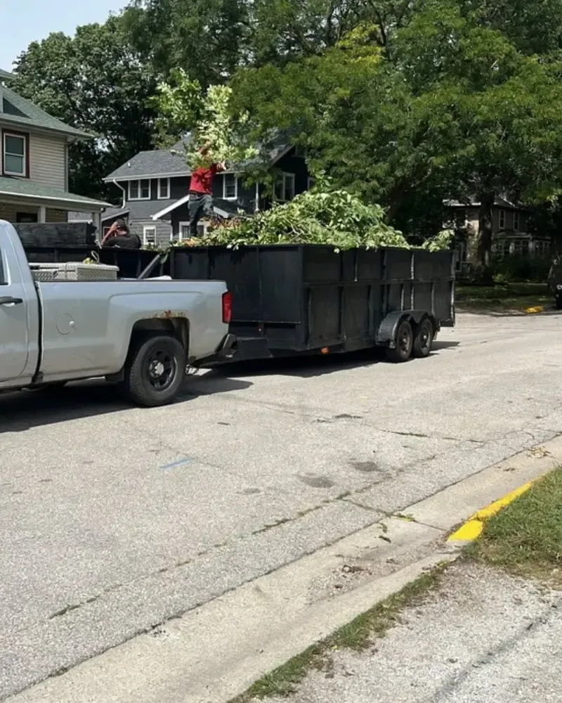 Brush disposal trailer in Ankeny