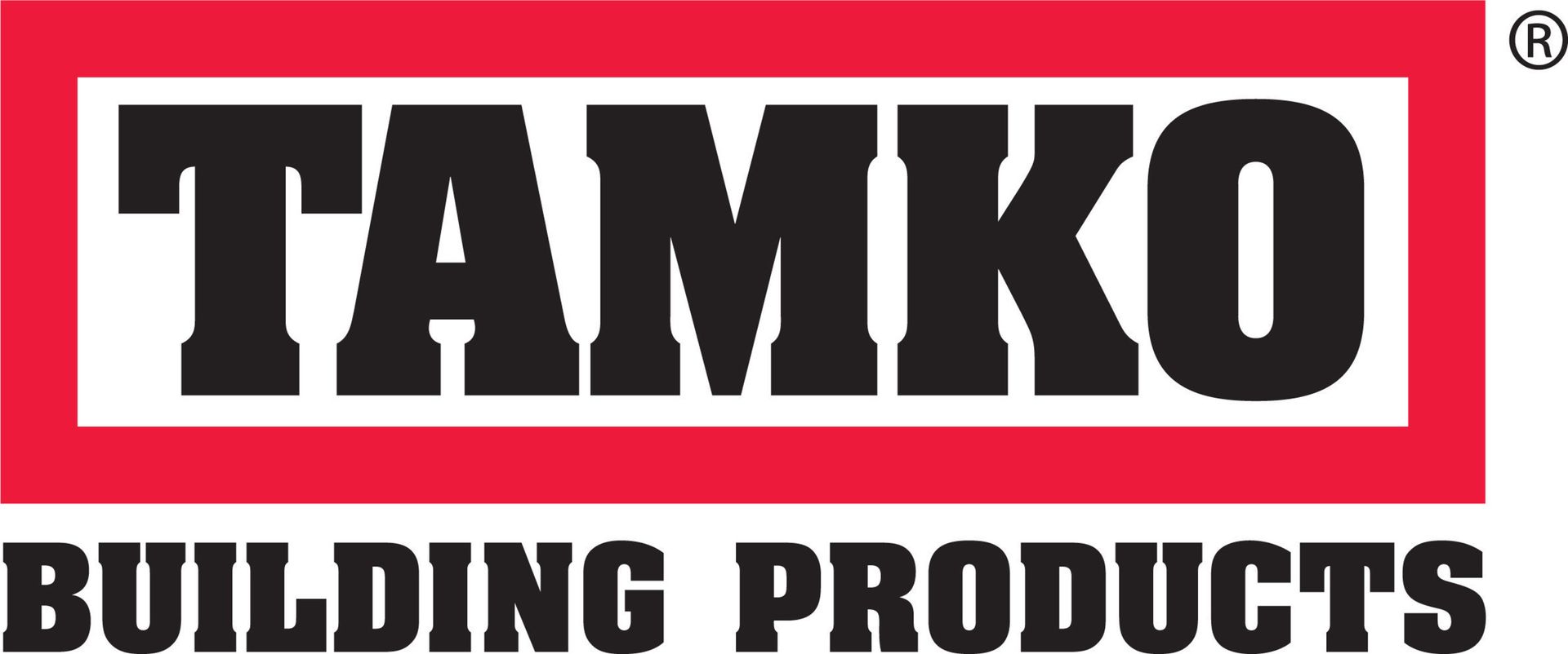 A red and white logo for tamko building products.