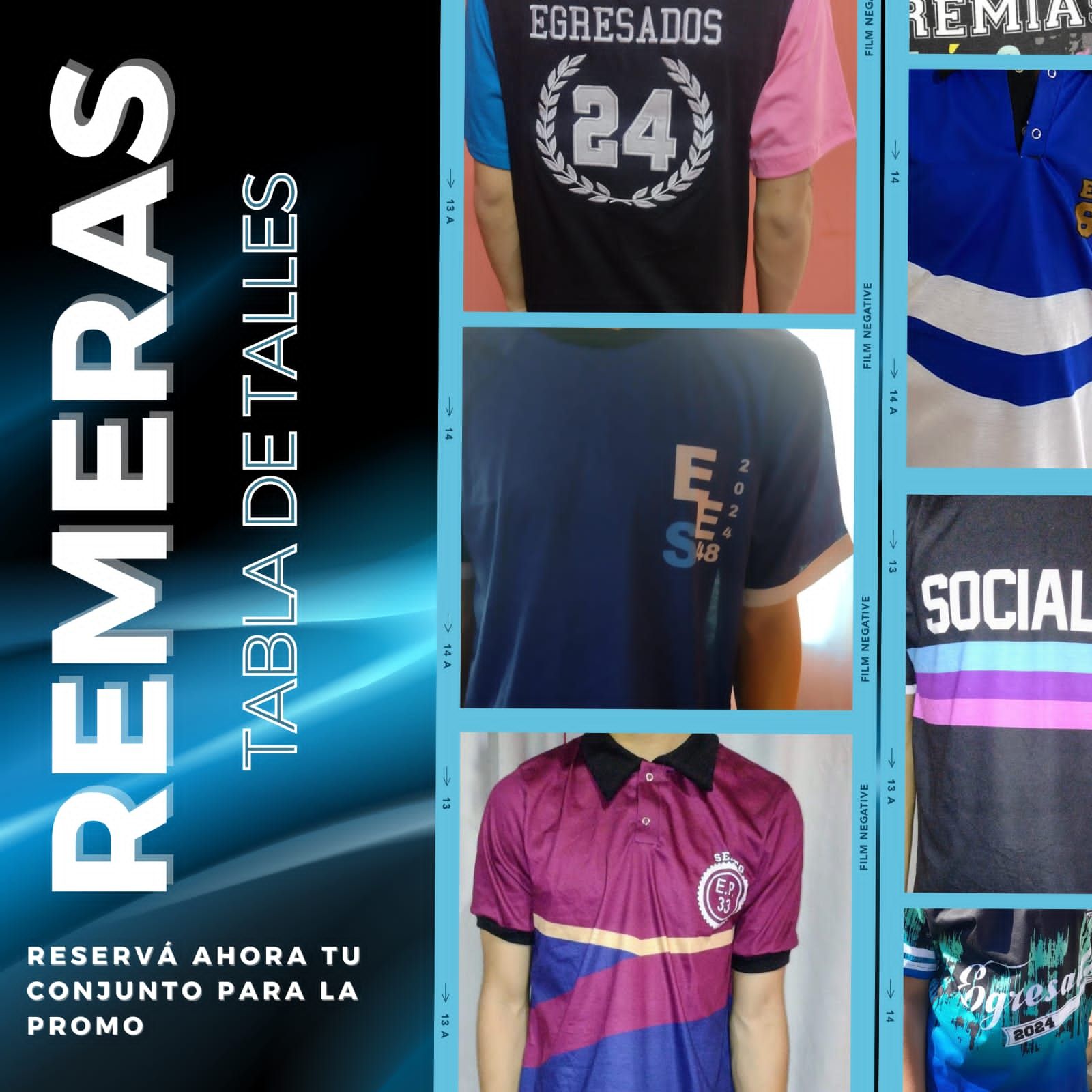 Un collage de camisas de hombre con la palabra remeras en la parte inferior.