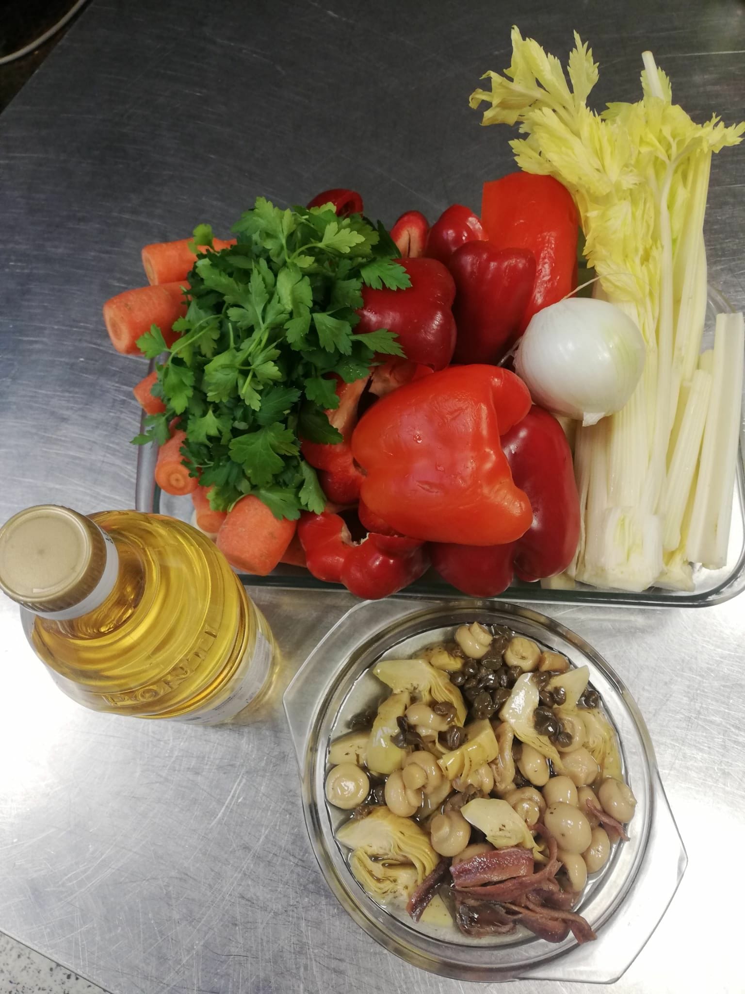 Ingredienti lingua di vitello in salsa di verdure