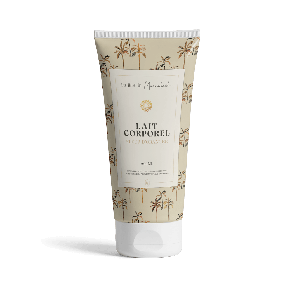 Lait corporel Fleur d’Oranger 200ml, hydratant et délicatement parfumé, idéal pour adoucir la peau au quotidien.