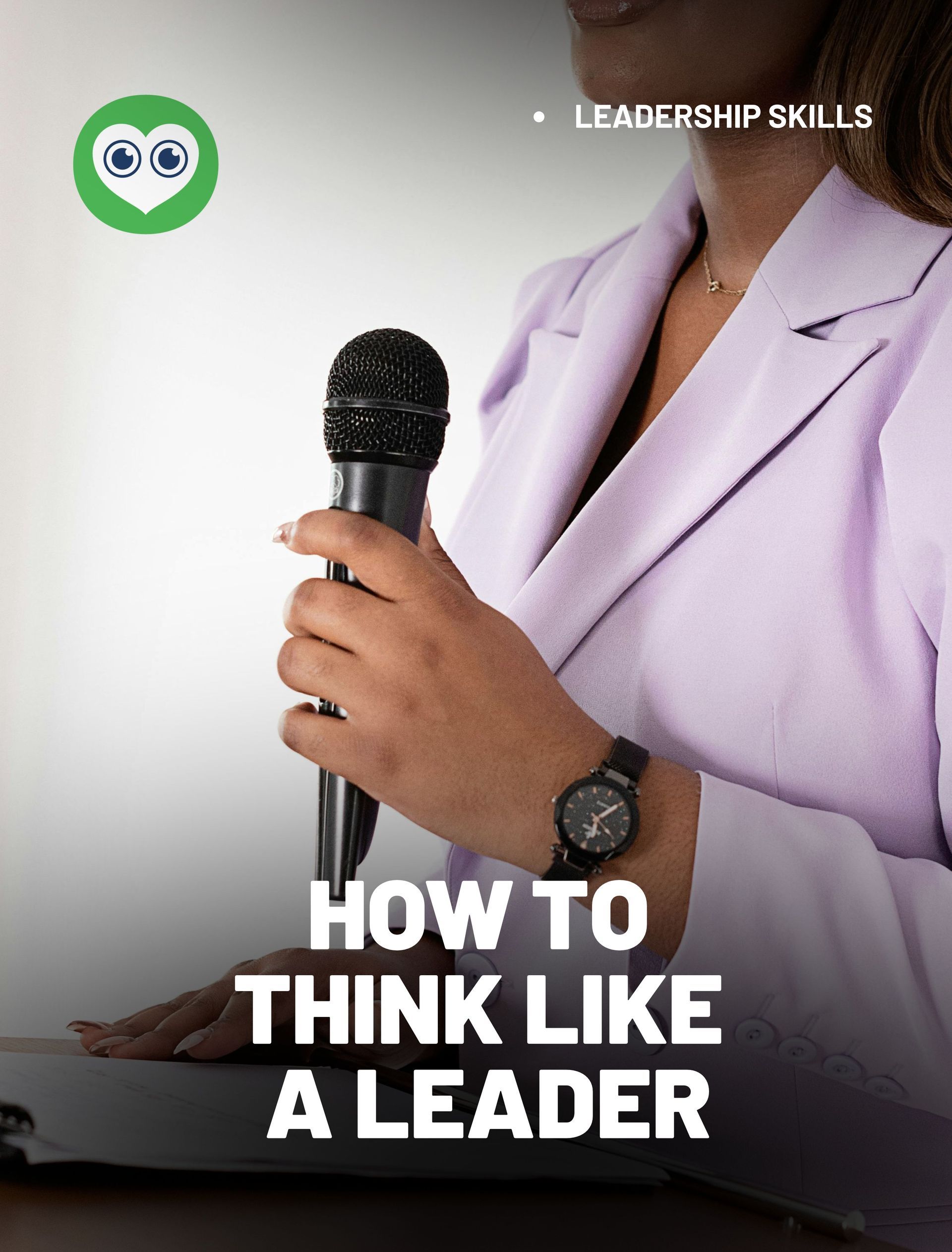 A woman in a purple jacket is holding a microphone.