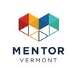 A logo for mentor vermont with a heart in the middle