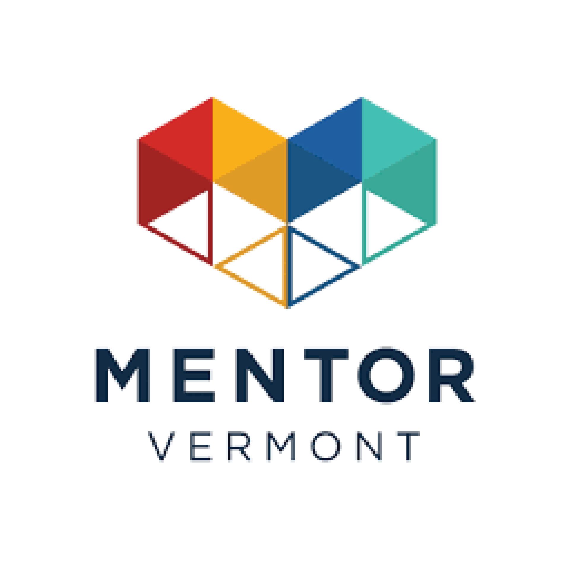 A logo for mentor vermont with a heart in the middle