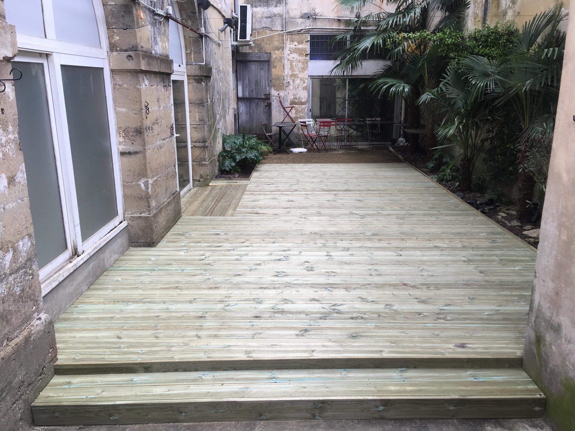 Aménagement de terrasse maison de ville Mont de Marsan