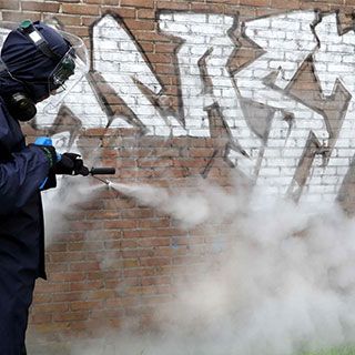 Vecon Hydro Hogedruktailer huren Zeeland, Zeeuws Vlaanderen graffiti verwijderen