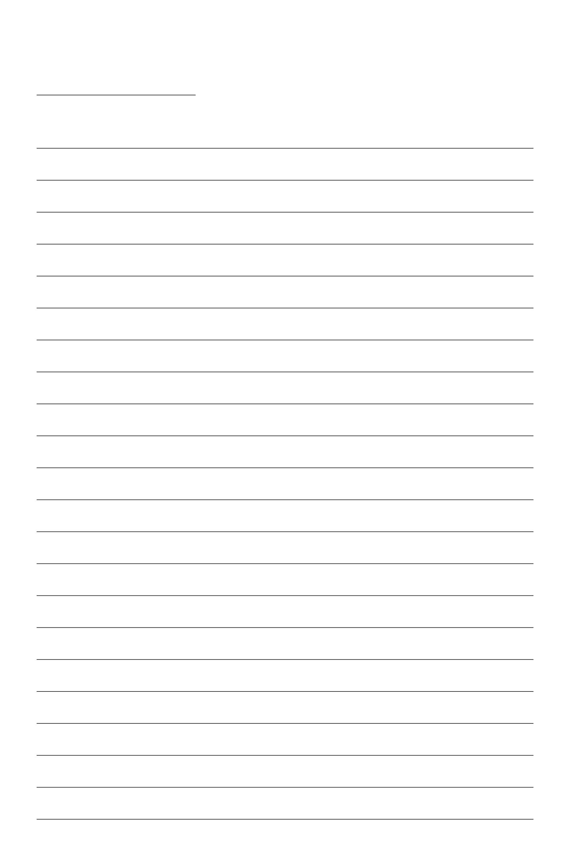 a sheet of paper with three black lines on it .