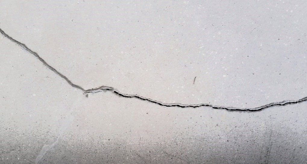 Close-up of cracked concrete.