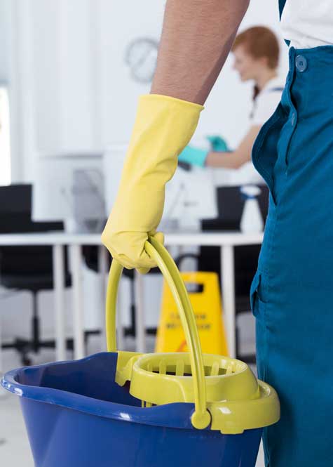 Man Holding Cleaning Materials | Move Out Cleaning