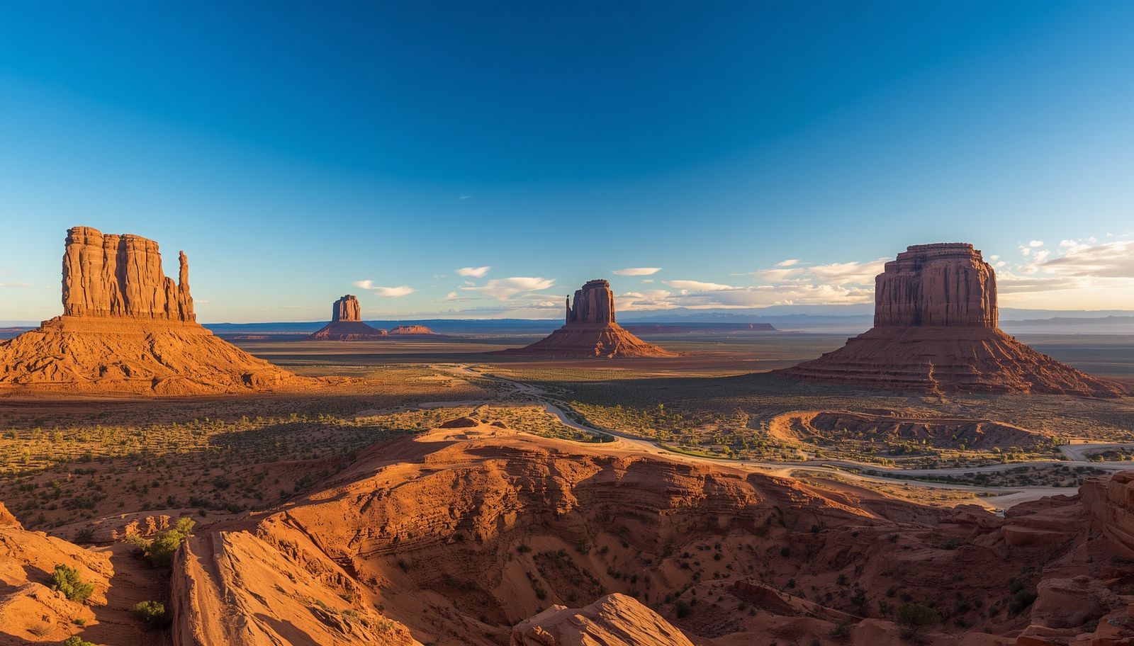 Desert rock formations near Grand Junction, Colorado under clear blue sky.
