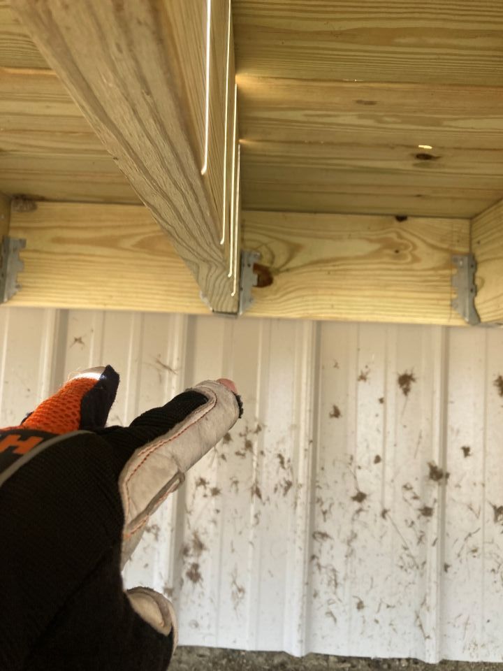 This deck is not attached to the home! Proper attachment involves ½ inch through bolts or lag screws