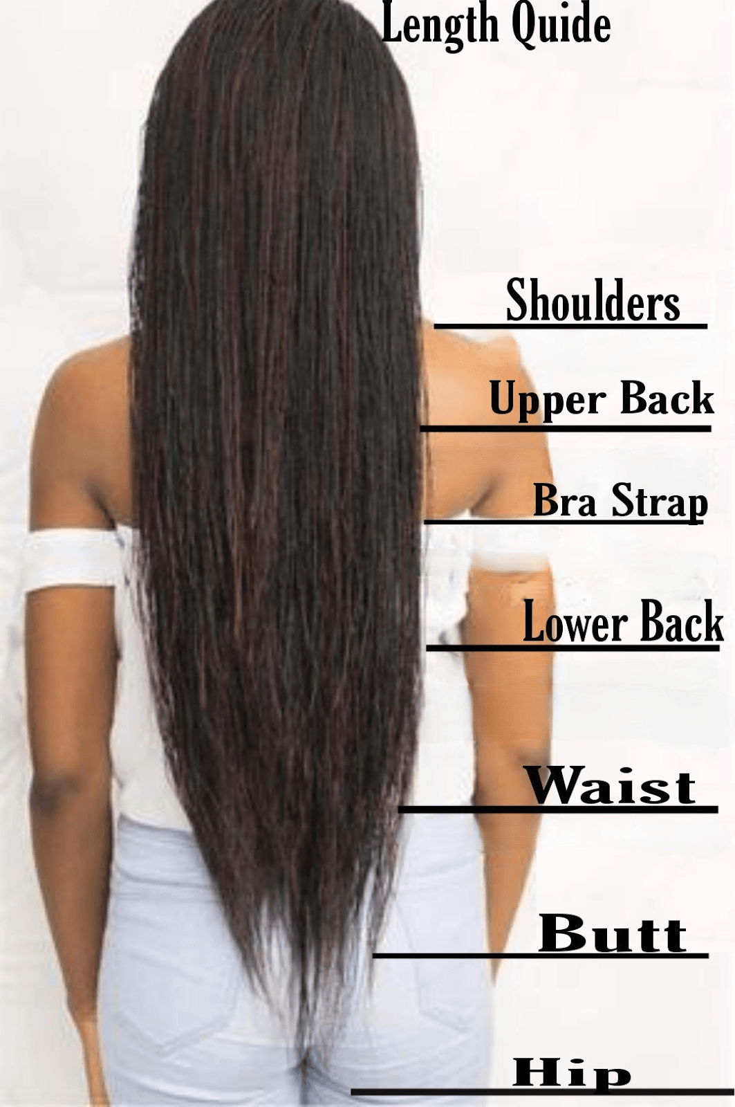 Length Guide for Chel's Hair Braiding Bowie MD