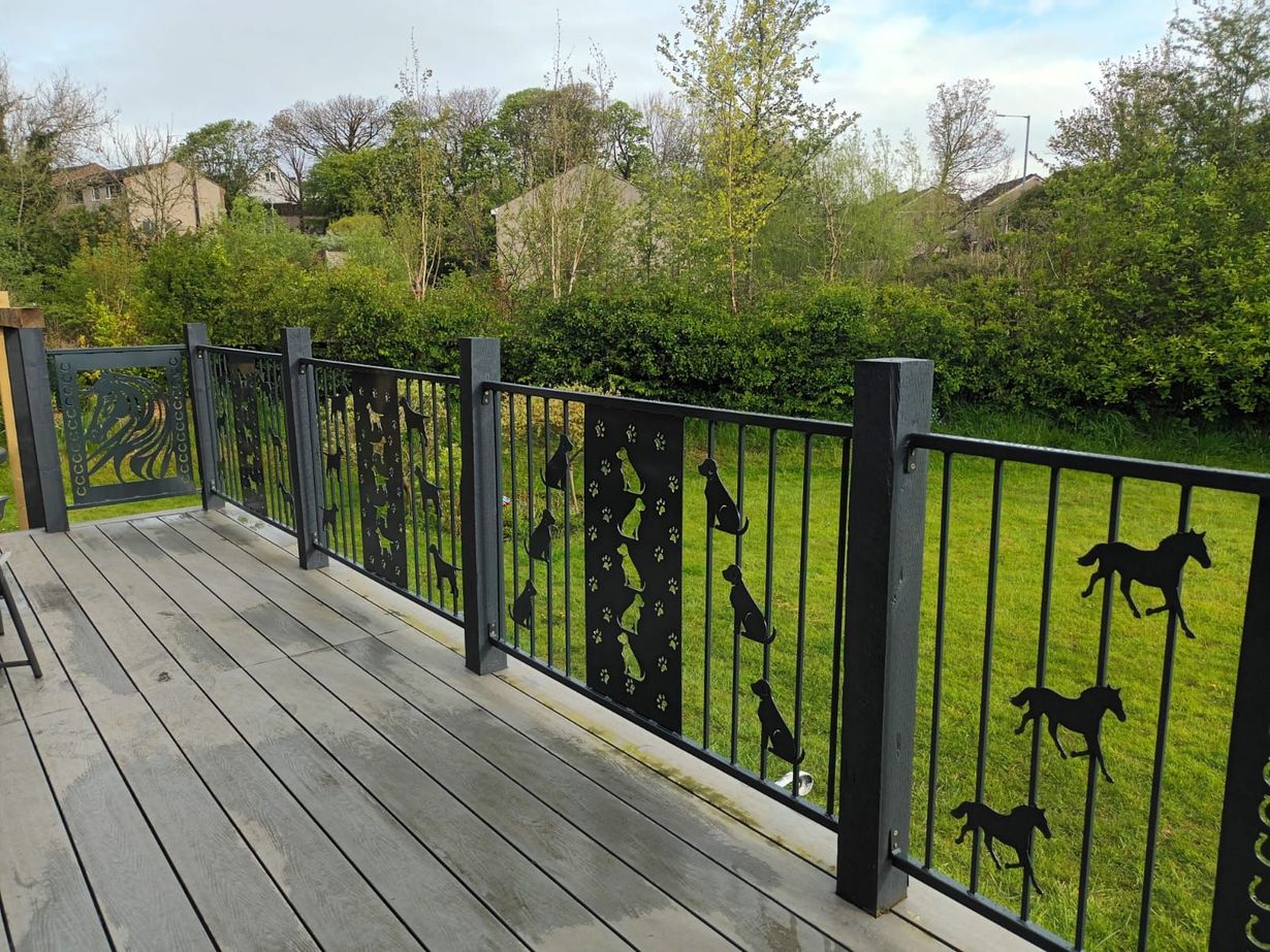 animal balustrade fence panels cnc plasma cut and welded sign