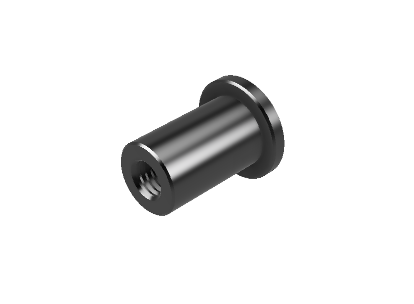 M8 X 25MM Weld In On EN8 Steel Female Threaded Fitting Top Hat Bush