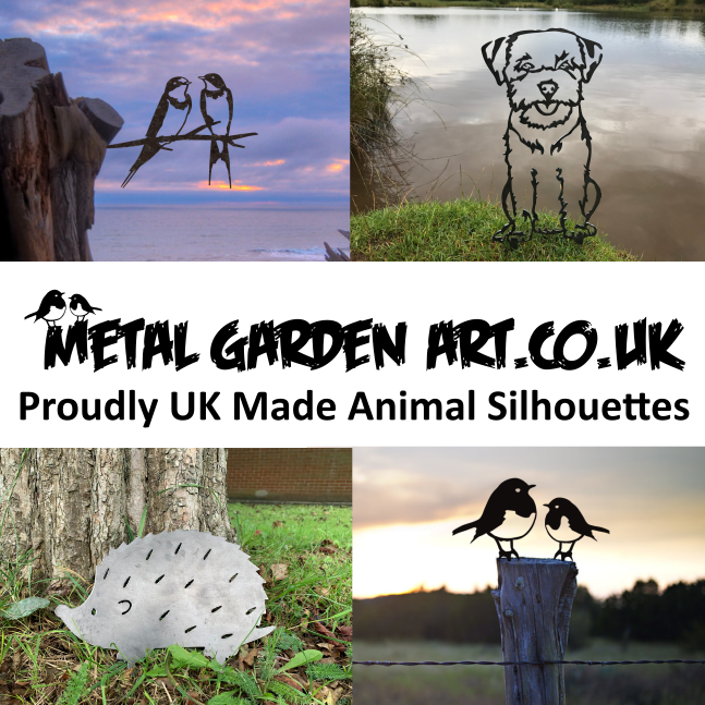 metal dogs birds animal garden art