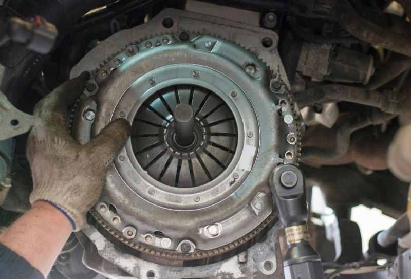 Technician performing clutch replacement in Santa Cruz