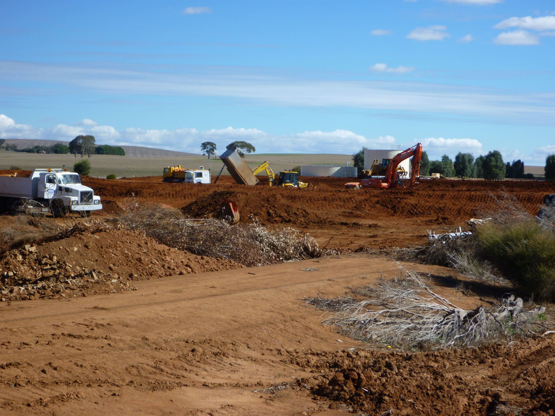 A white truck is parked in the middle of a dirt field | Murray Bridge, SA | Ridleys SA