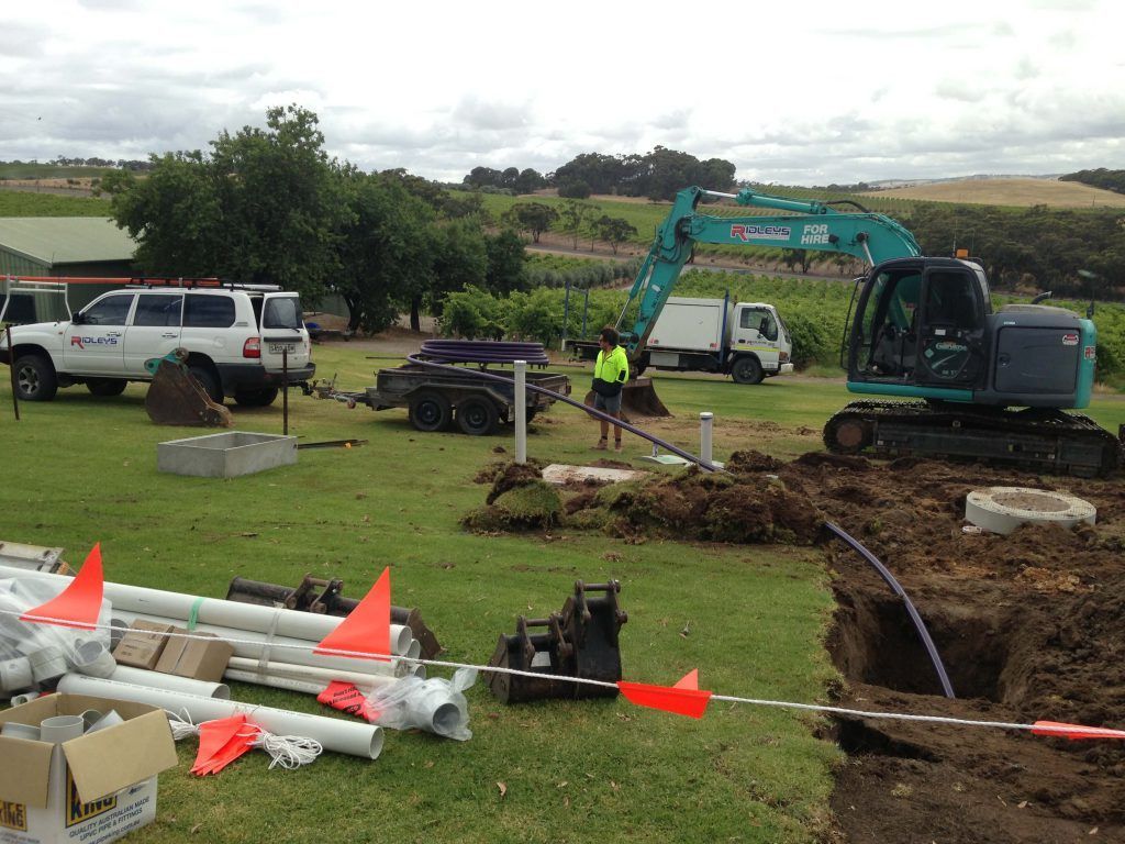 Excavator Used for Digging a Hole | Murray Bridge, SA | Ridleys SA