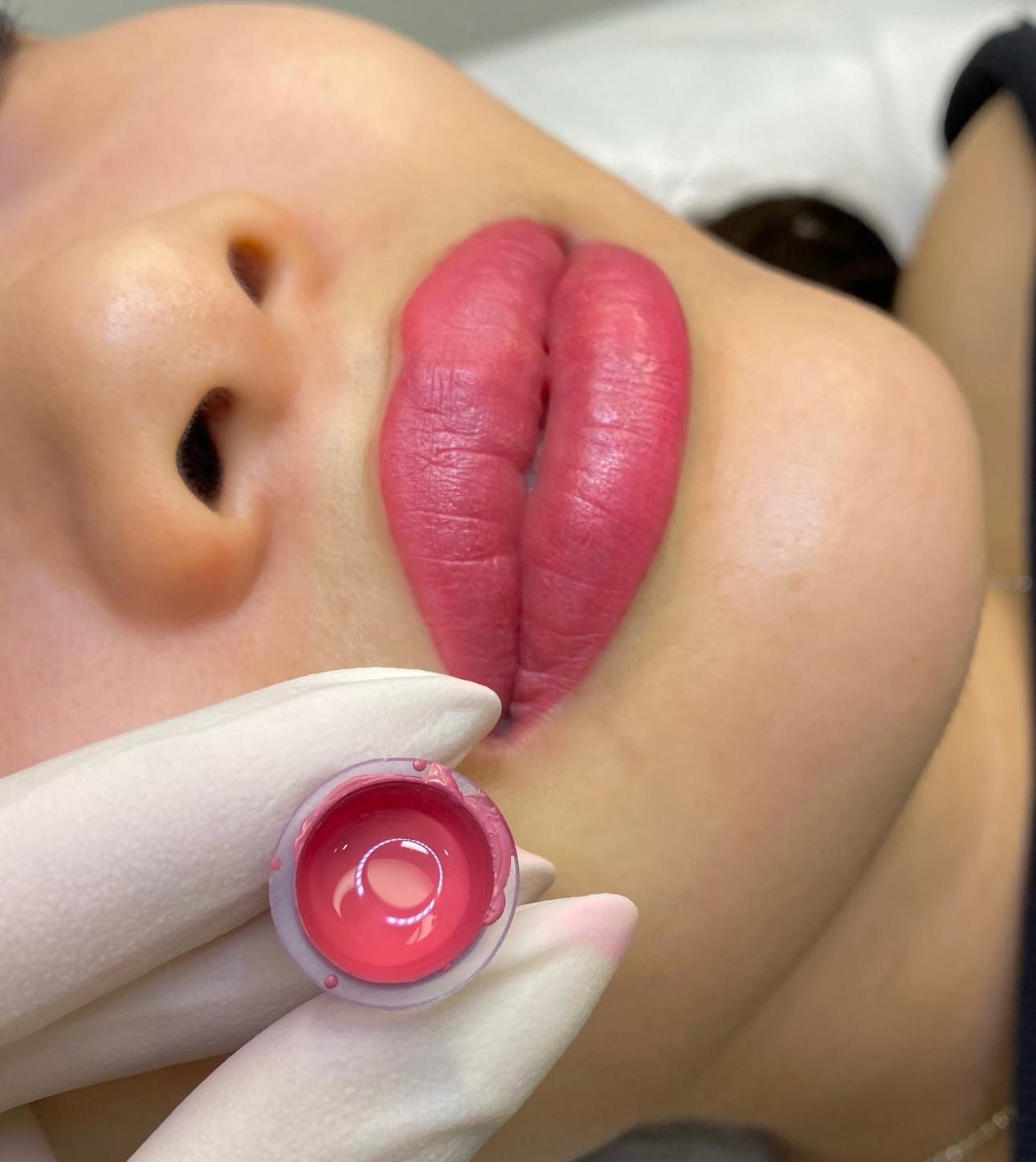 A close up of a woman 's lips with pink lipstick — Sibina Cosmetic Tattoo Art In Broadbeach, QLD