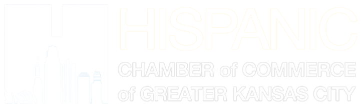 The logo for the chamber of commerce of greater kansas city is on a white background.